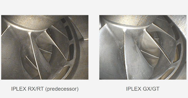 Iplex GX/GT videoskop klar belysning sammenligning