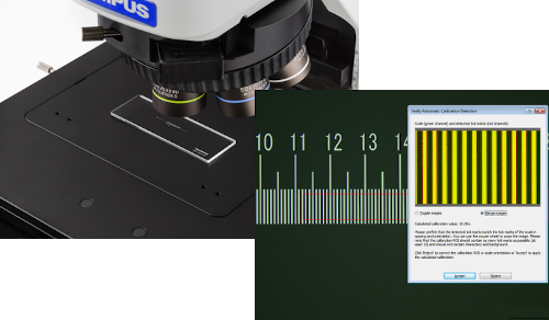 Måling med BX53m mikroskop fra olympus